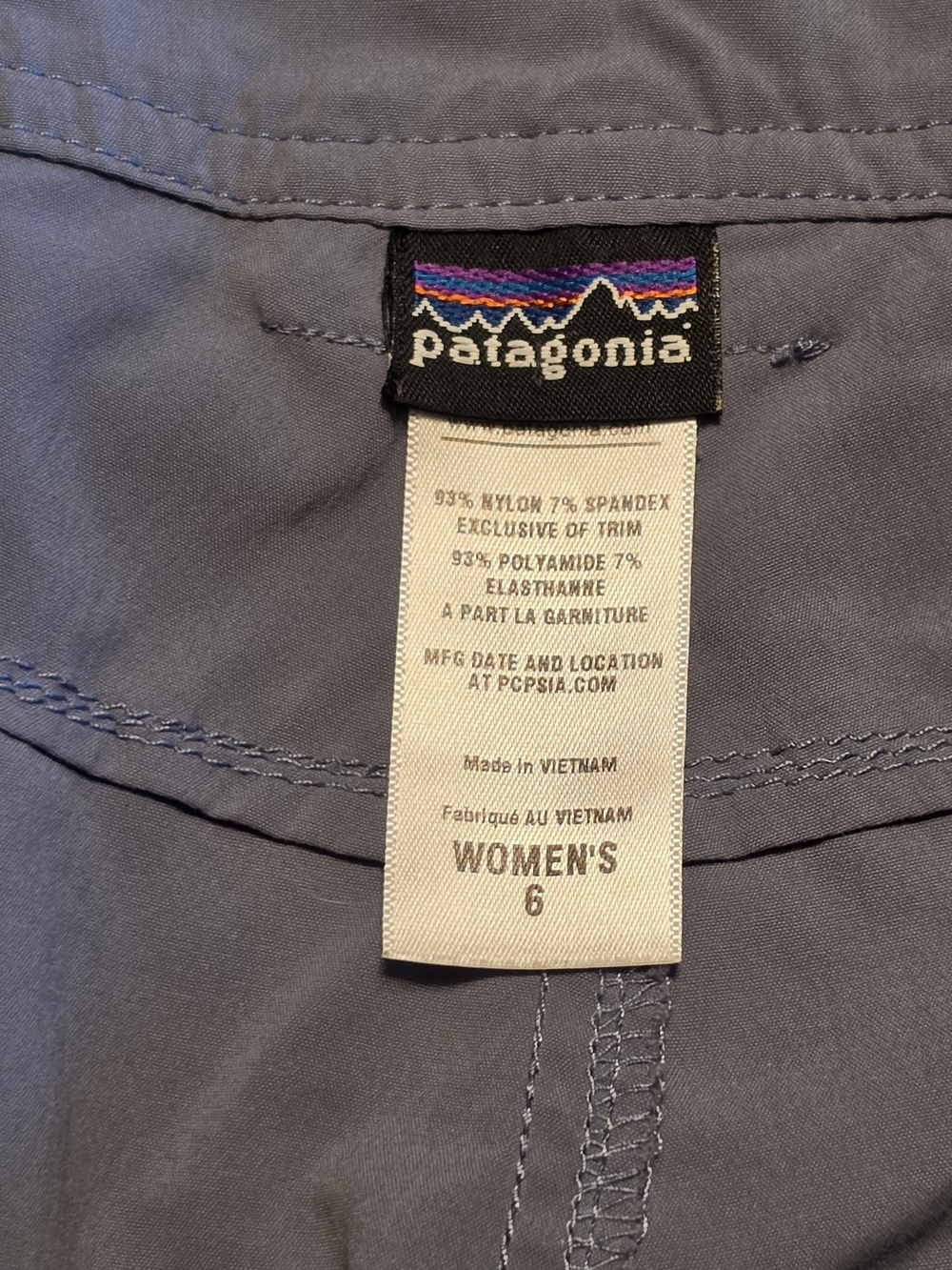 Patagonia Women's Slate Blue Hybrid Shorts - Picture 2 of 5